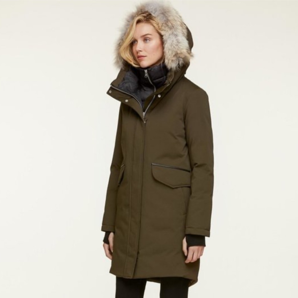 SOIA & KYO Women's olive green warm winter jacket